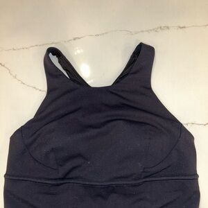 Lululemon Wunder Train Longline Bra Medium Support, cups B-D in Black. Size 10